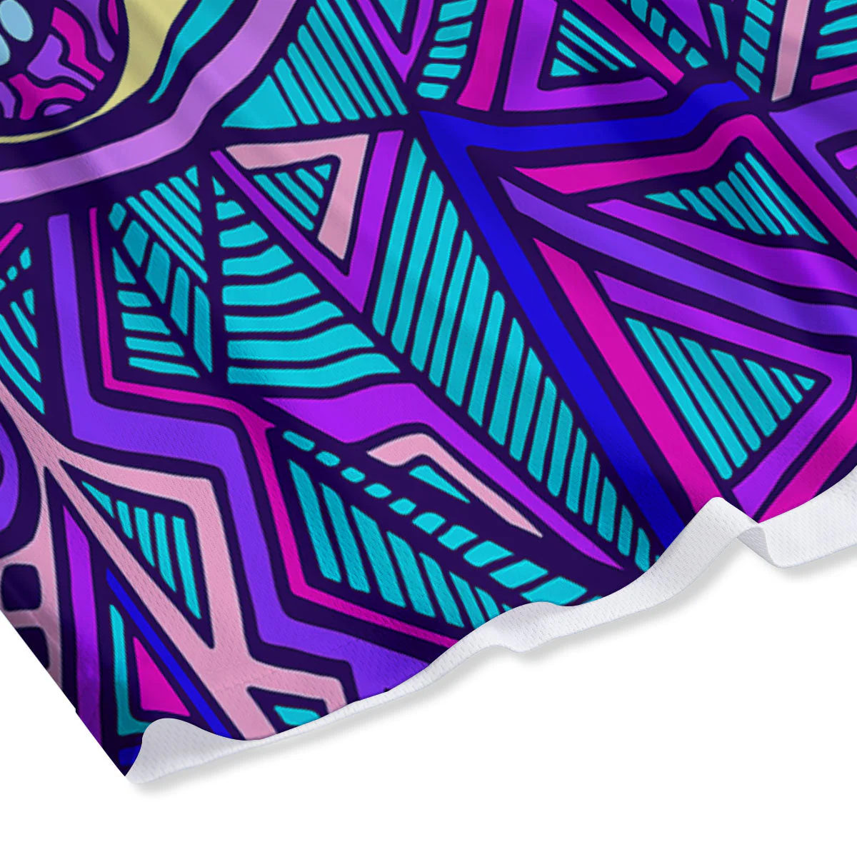 Trippy Ethnic Psychedelic Print Mesh Shorts - Image 4