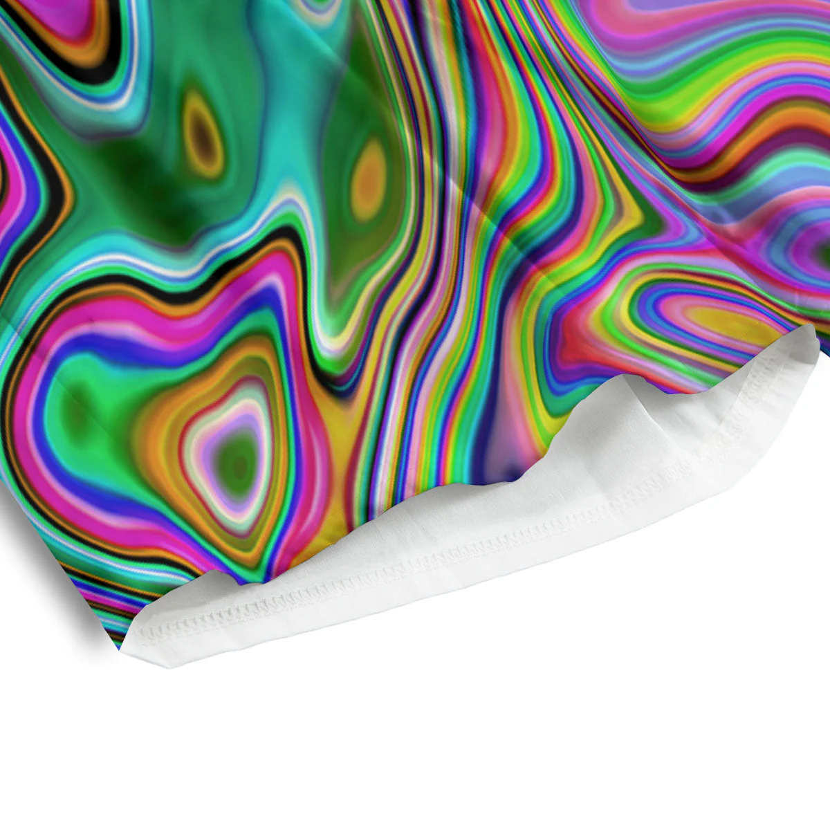 Trippy Liquid Holographic Print Men's Athletic Shorts - Image 4