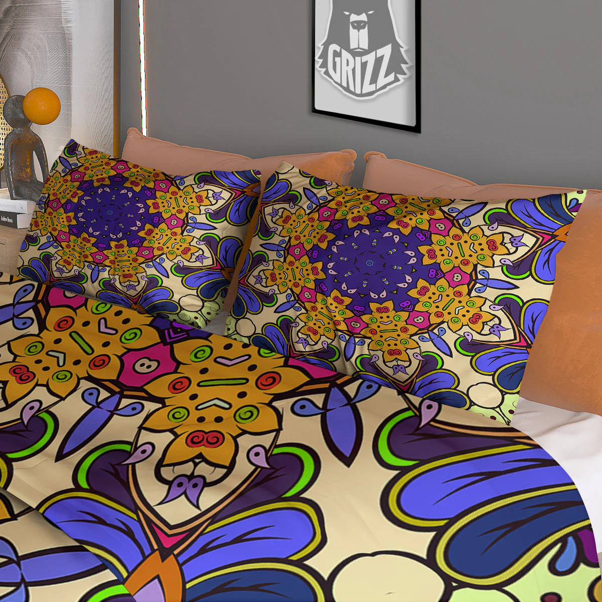 Trippy Psychedelic Ethnic Print Duvet Cover Bedding Set - Image 3
