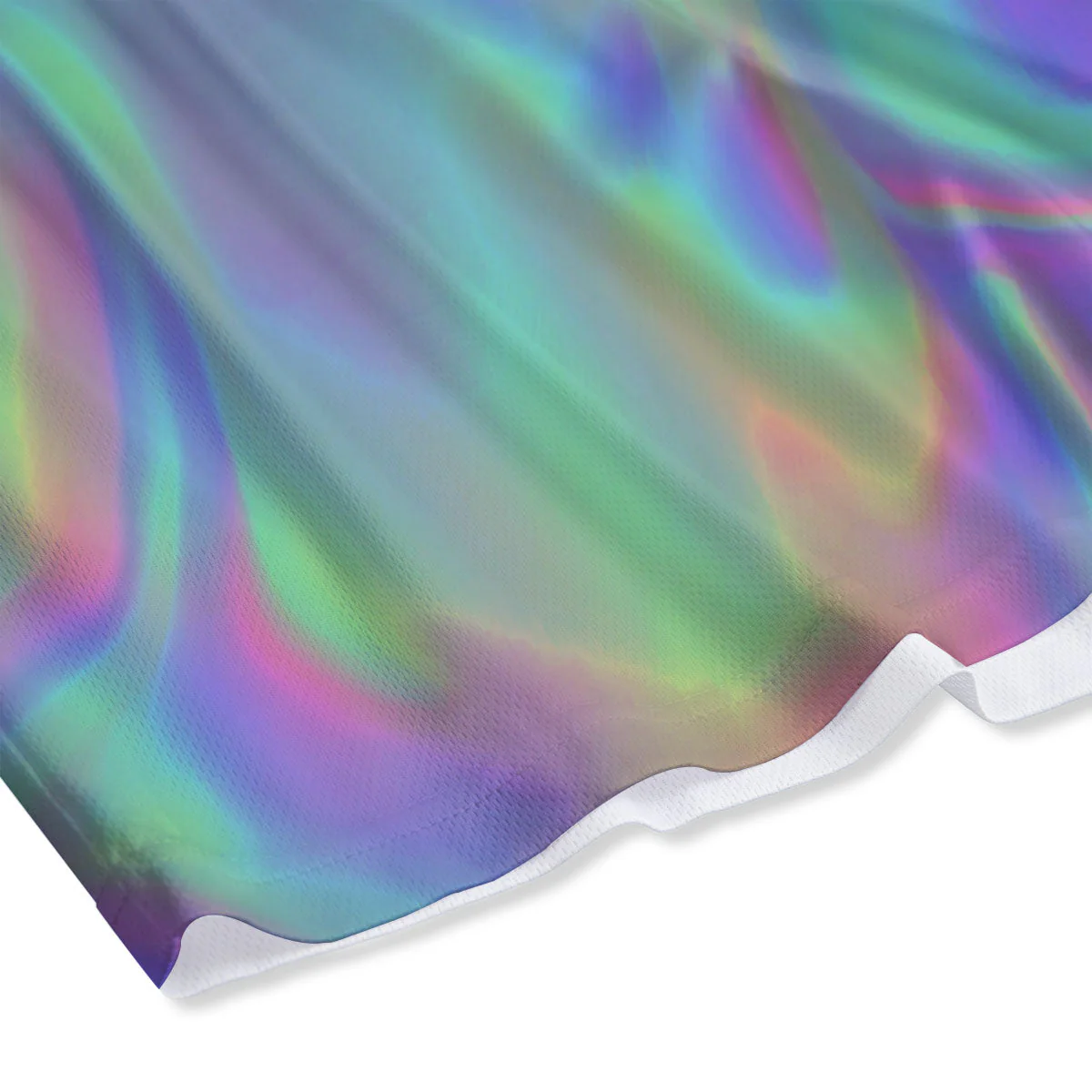 Trippy Psychedelic Holographic Print Mesh Shorts - Image 4