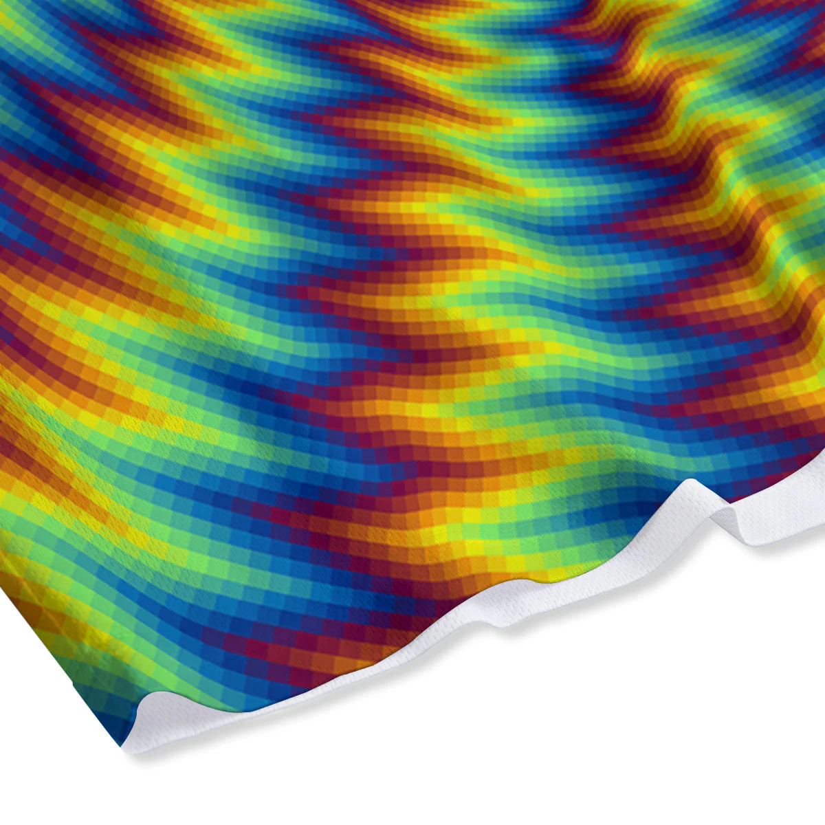 Trippy Psychedelic Rainbow Print Mesh Shorts - Image 4