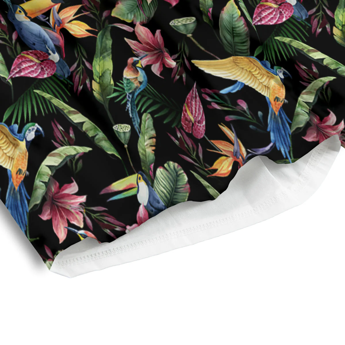 Tropical Aloha Hawaiian Print Pattern Men's Athletic Shorts - Image 4