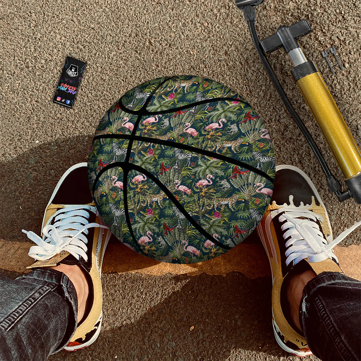 Tropical Cartoon Print Pattern Basketball - Image 2