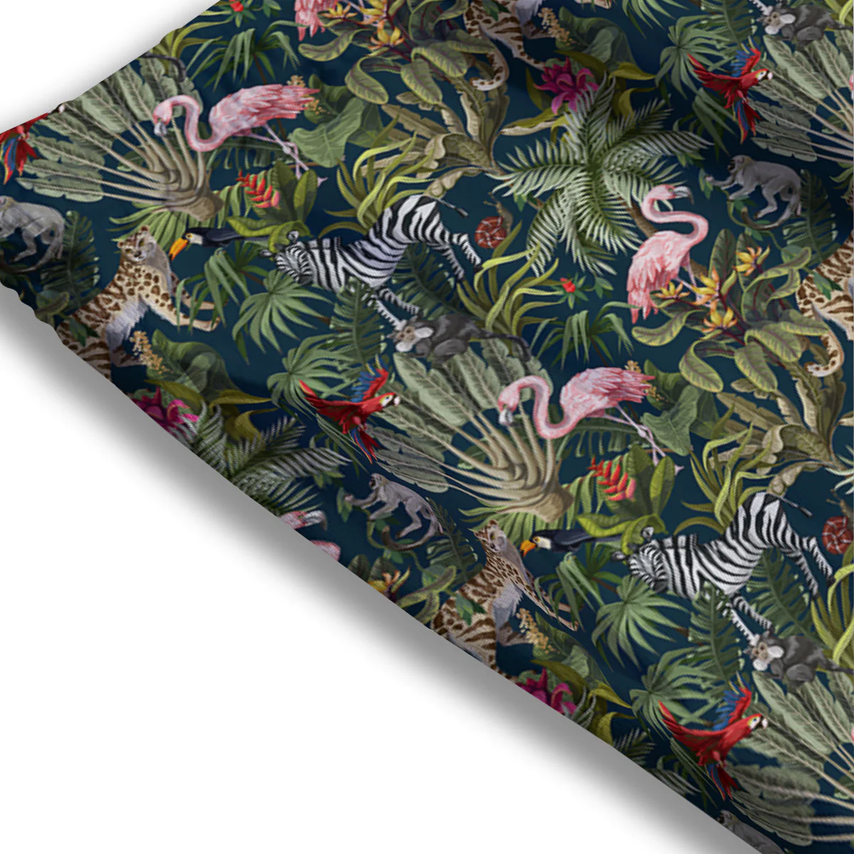 Tropical Cartoon Print Pattern Mesh Shorts - Image 3