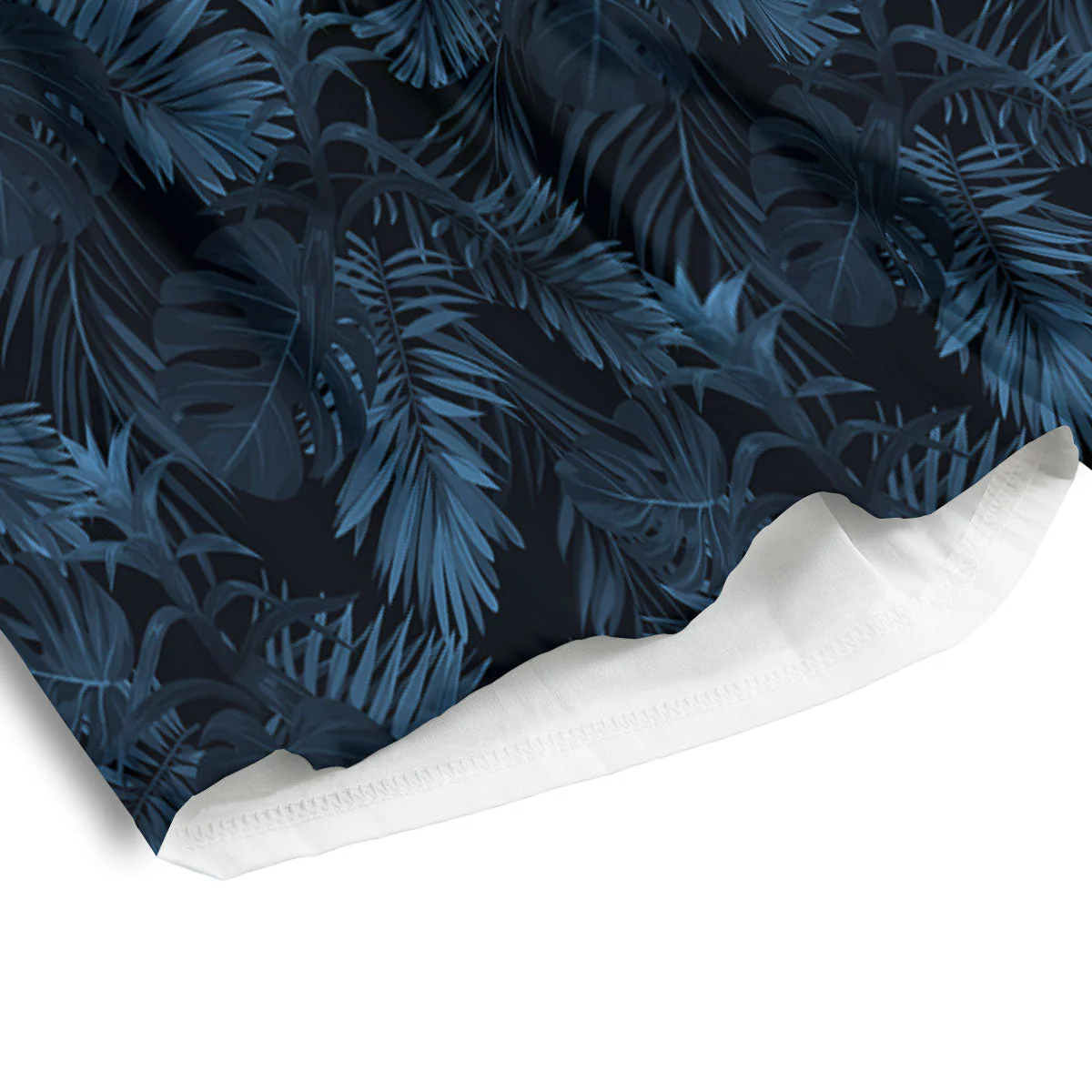 Tropical Leaf Dark Print Pattern Men's Athletic Shorts - Image 4