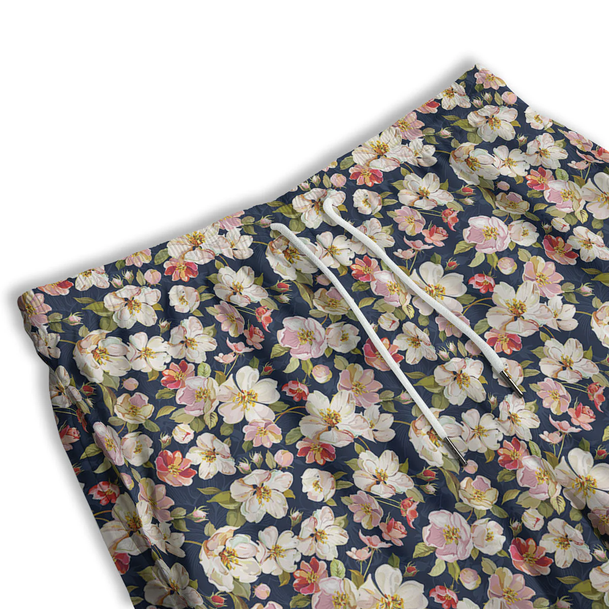 Tropical Leaves Blossom Print Pattern Men's Athletic Shorts - Image 3