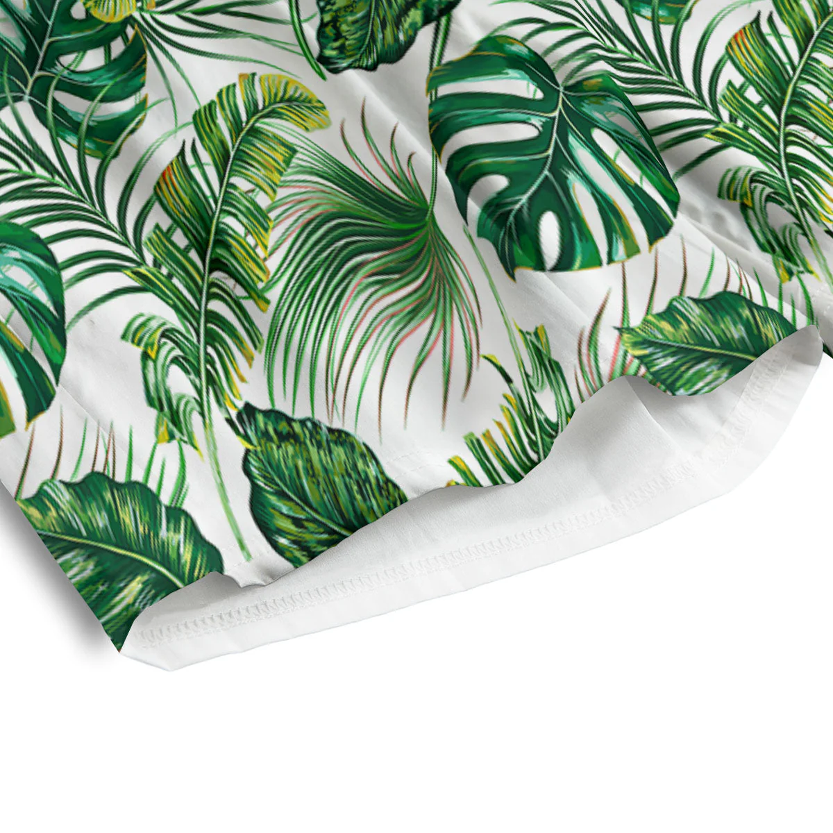 Tropical Palm Hawaiian Print Pattern Men's Athletic Shorts - Image 4