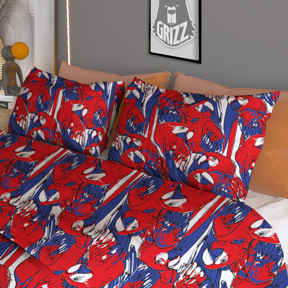Tropical Parrot Print Pattern Duvet Cover Bedding Set - Image 3