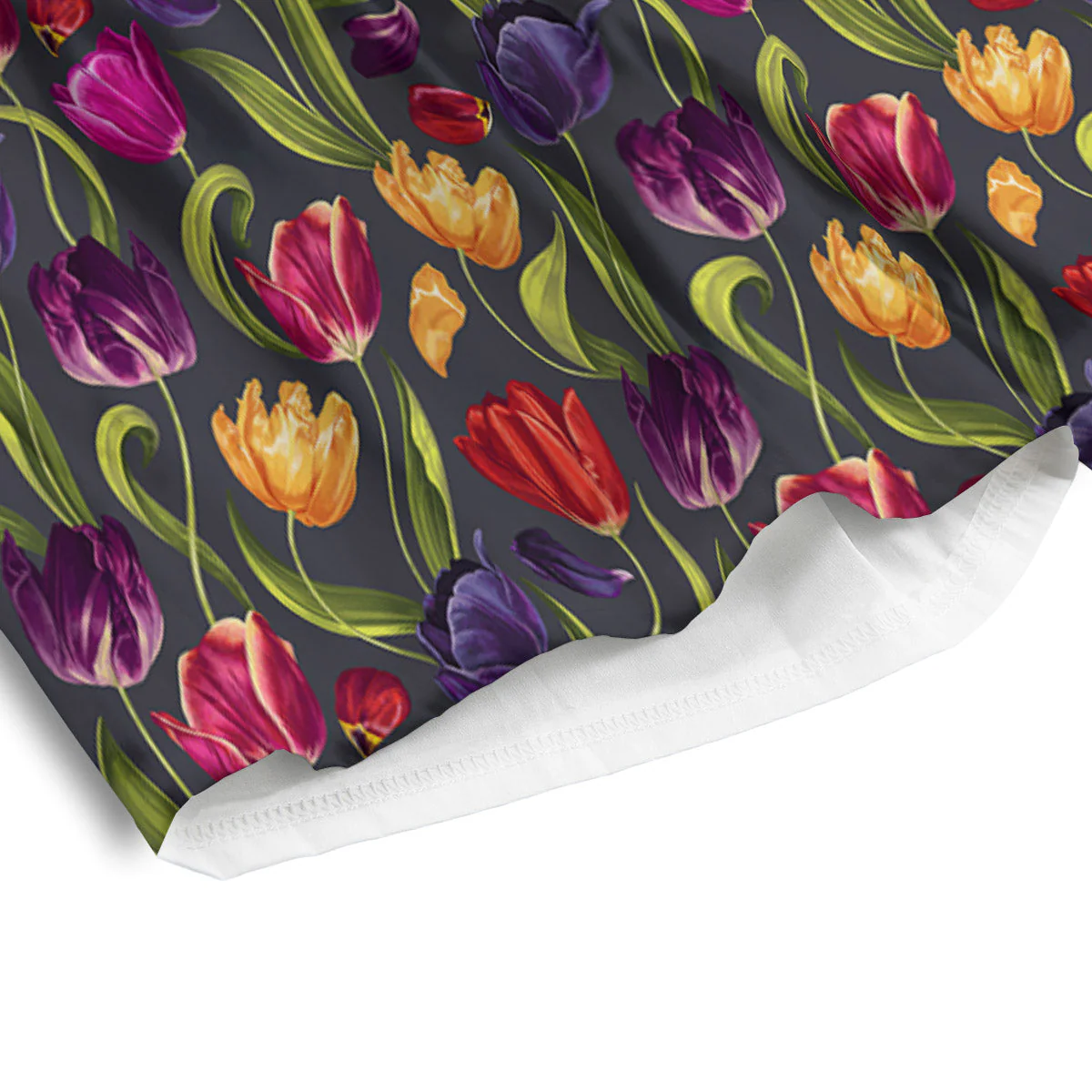 Tulip Colorful Watercolor Print Pattern Men's Athletic Shorts - Image 4