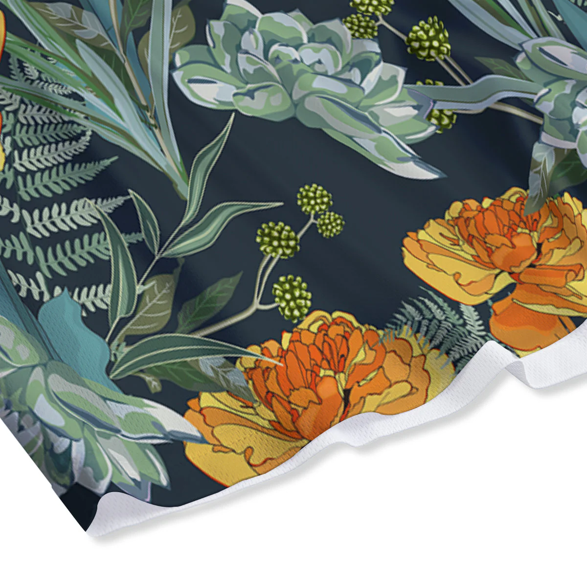 Tulip Spring Yellow Print Pattern Mesh Shorts - Image 4