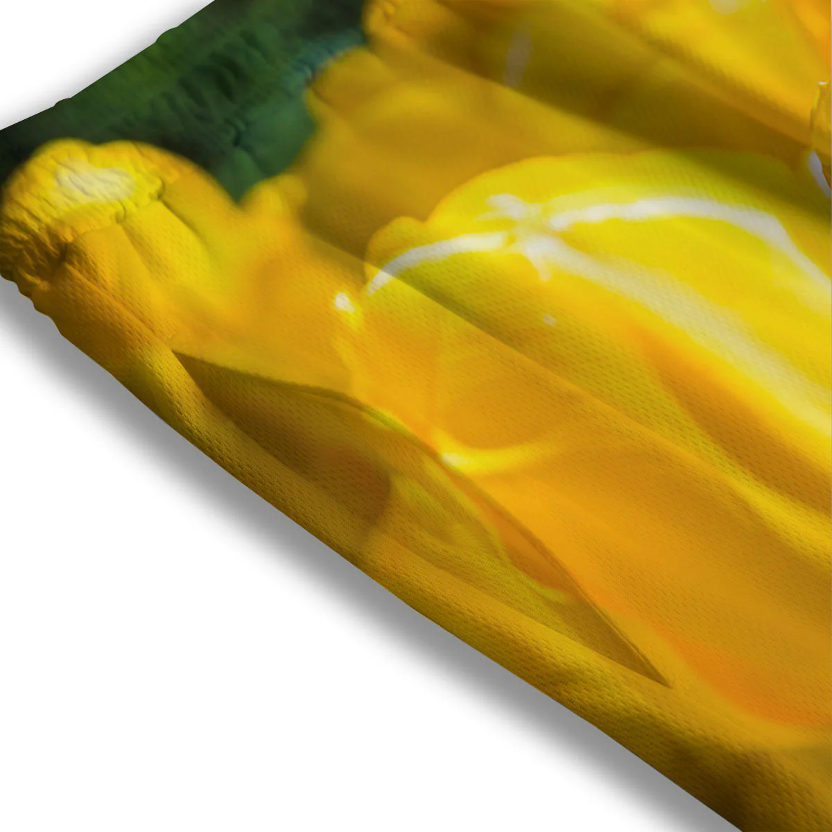 Tulip Yellow Print Mesh Shorts - Image 3