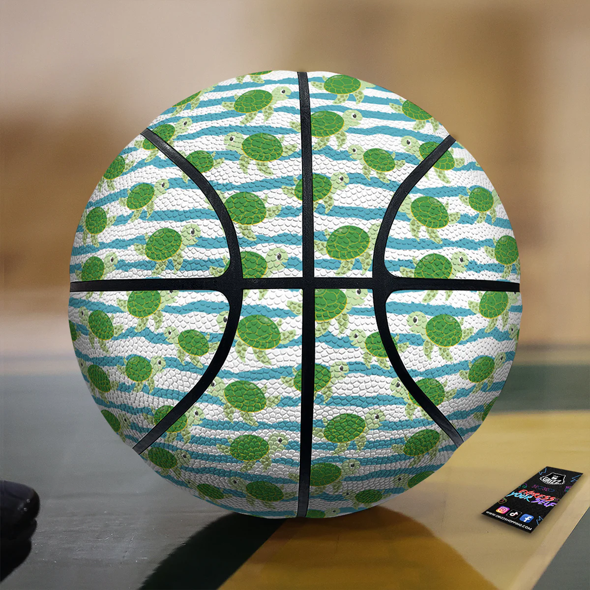 Turtle Cute Sea Print Pattern Basketball