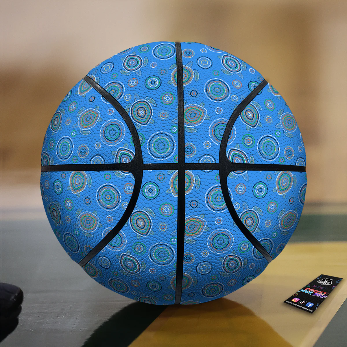 Turtle Sea Aboriginal Print Pattern Basketball