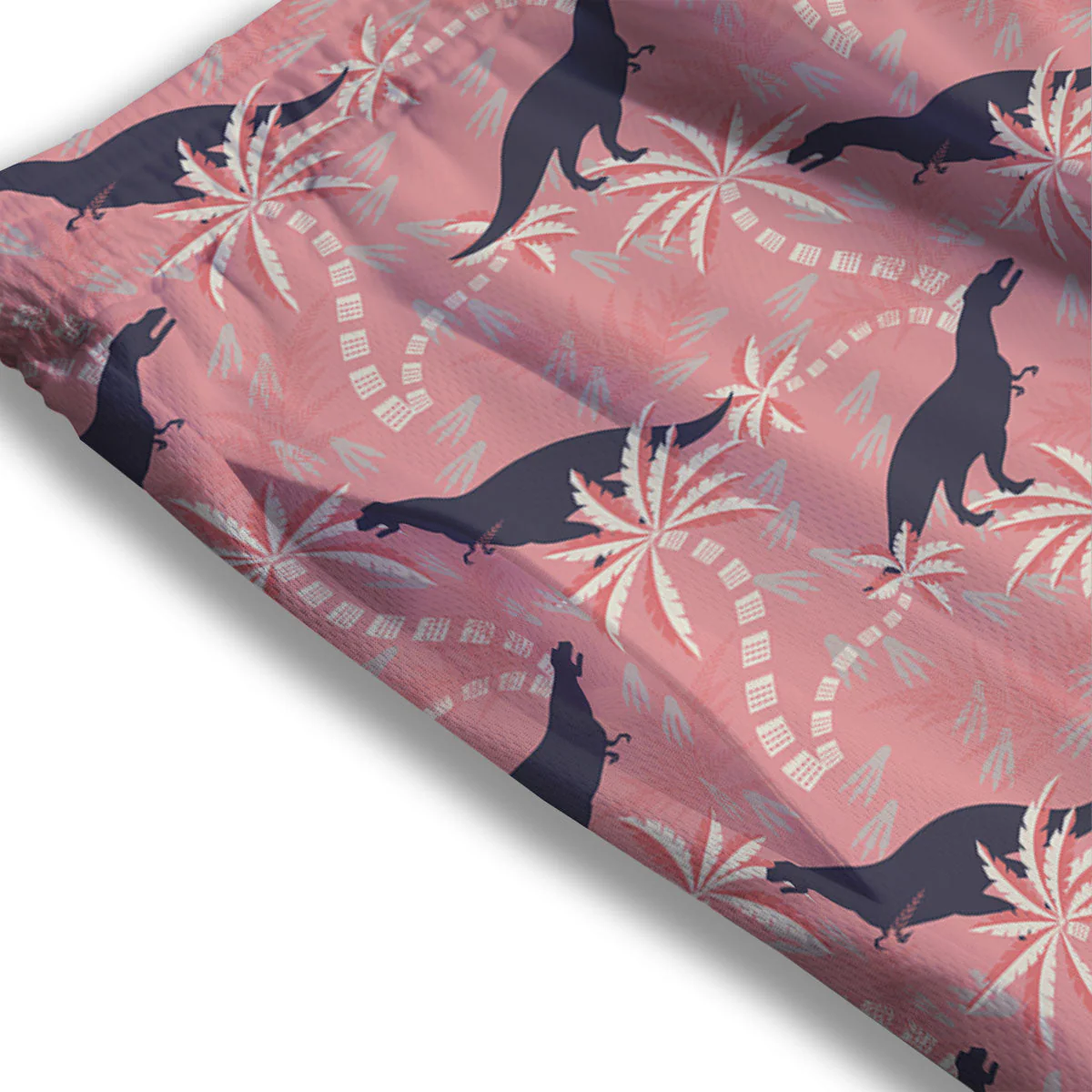 Tyrannosaurus Fossil Print Pattern Mesh Shorts - Image 3