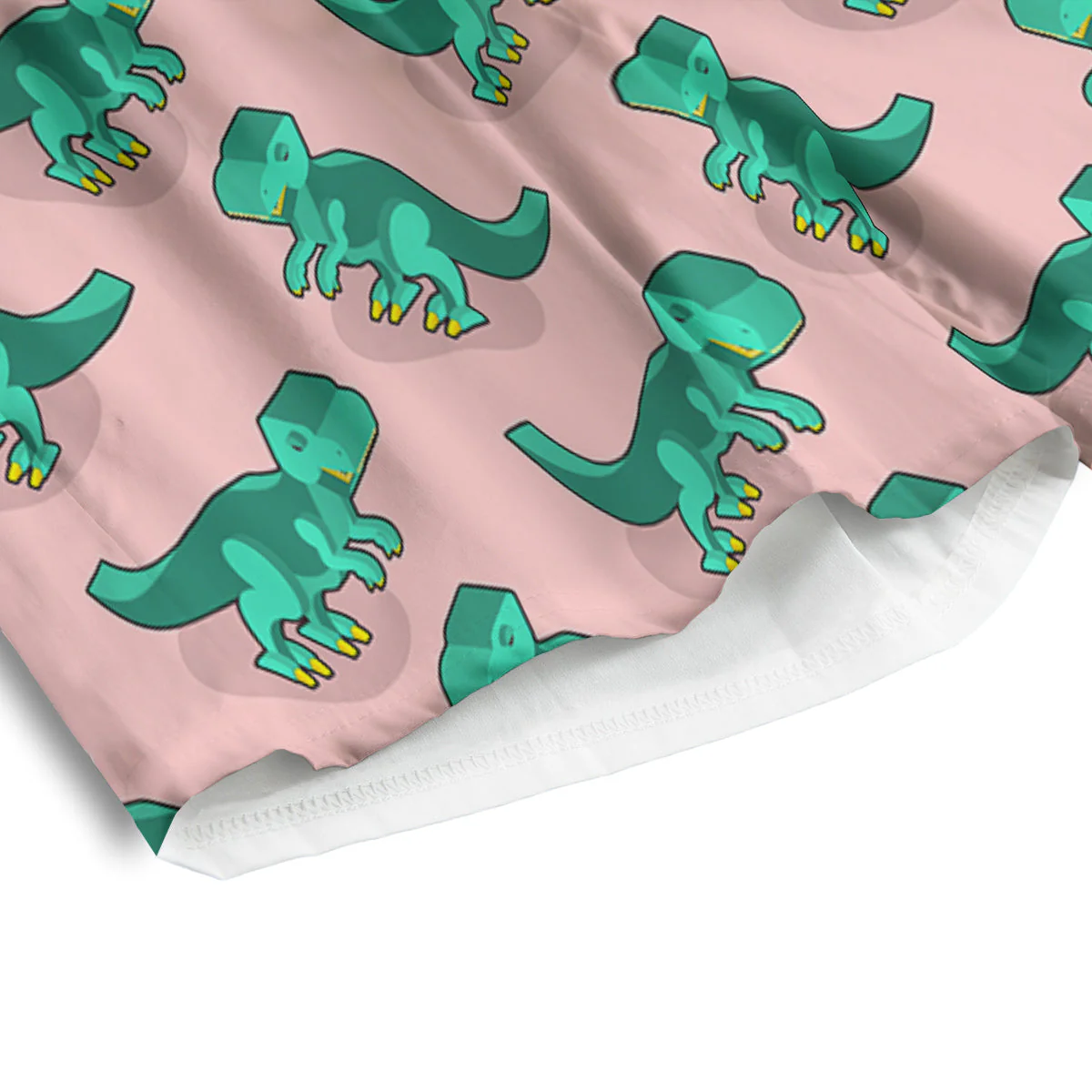 Tyrannosaurus Isometric Print Pattern Men's Athletic Shorts - Image 4