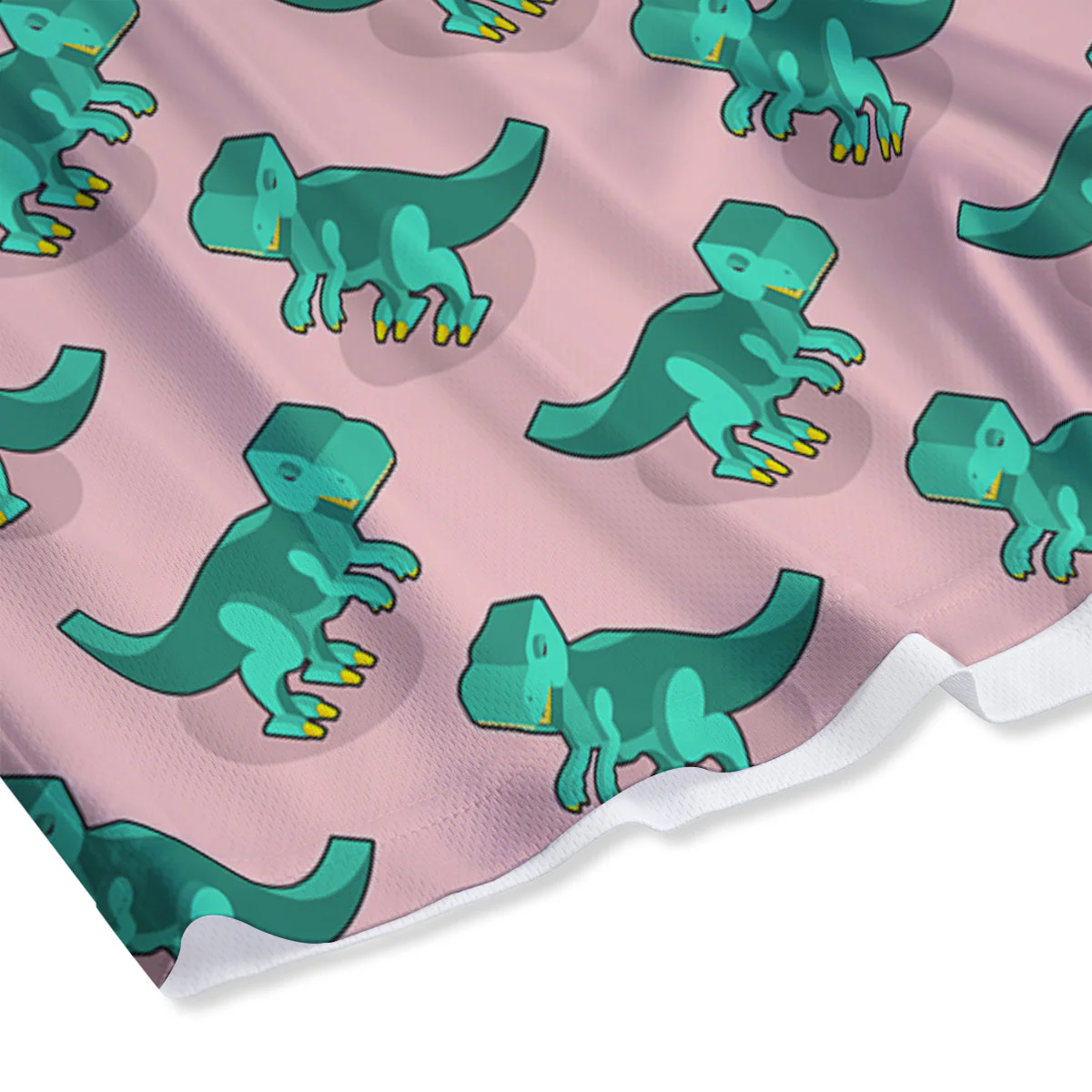 Tyrannosaurus Isometric Print Pattern Mesh Shorts - Image 4