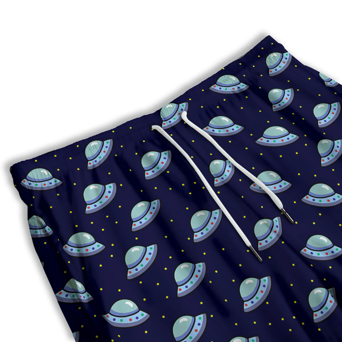 UFO Galaxy Print Pattern Men's Athletic Shorts - Image 3
