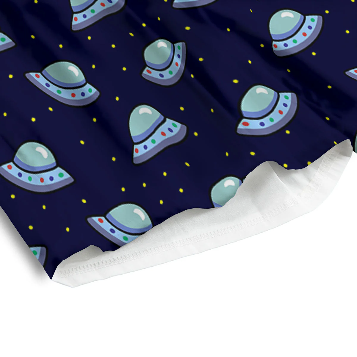 UFO Galaxy Print Pattern Men's Athletic Shorts - Image 4