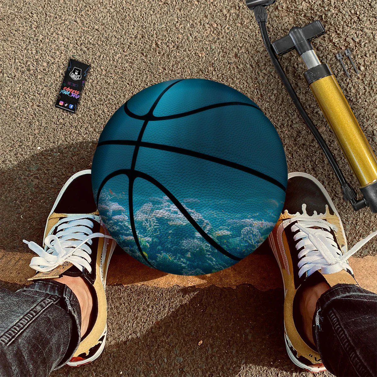 Underwater Ocean Print Basketball - Image 2