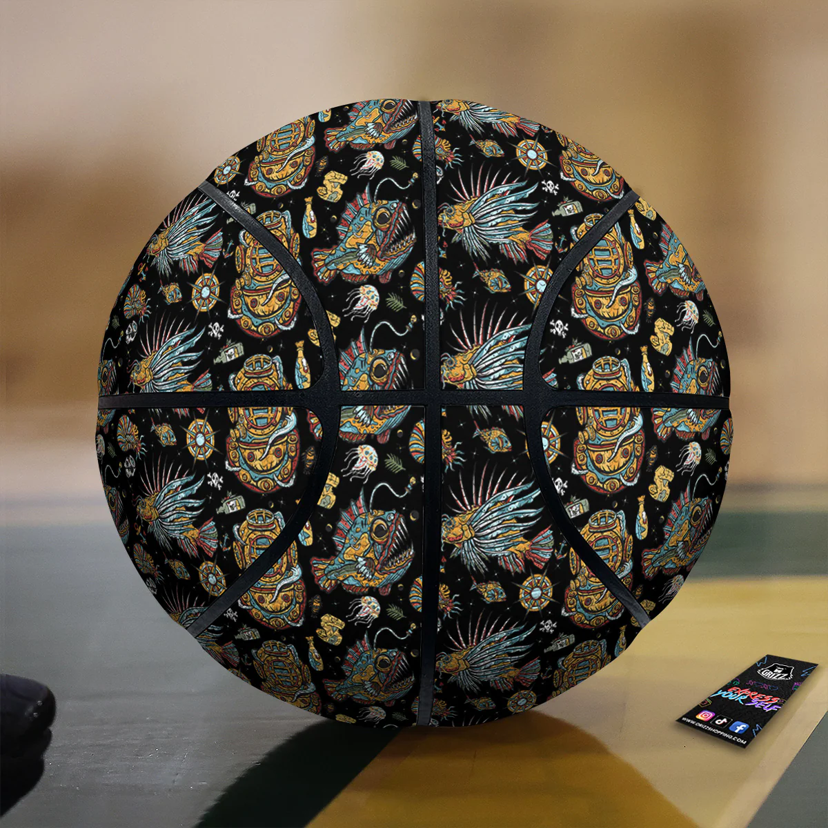 Underwater World Colorful Print Pattern Basketball