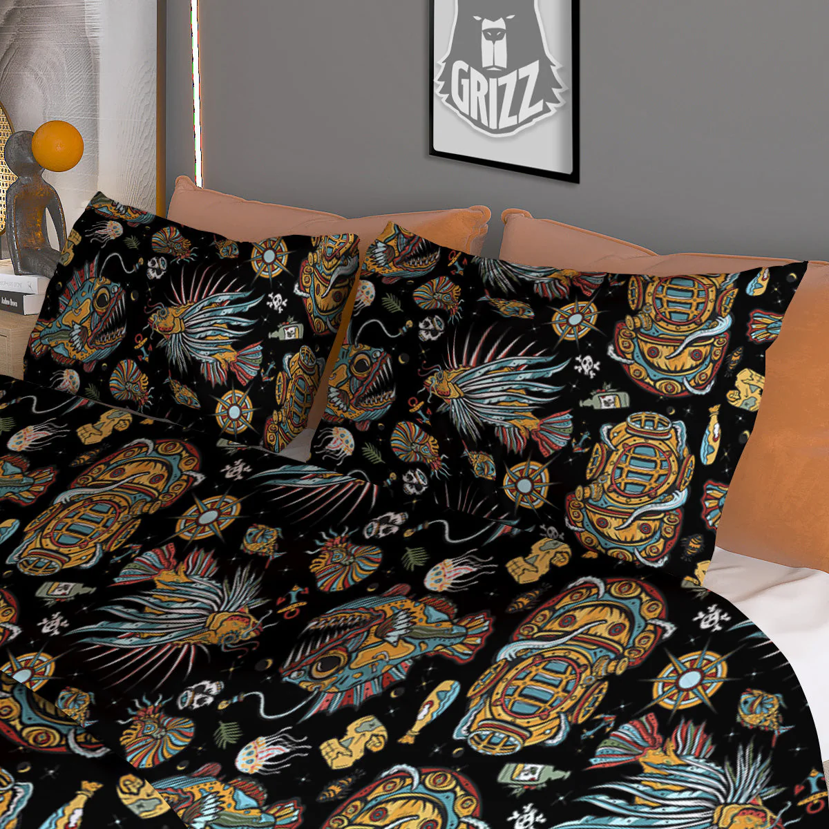 Underwater World Colorful Print Pattern Duvet Cover Bedding Set - Image 3