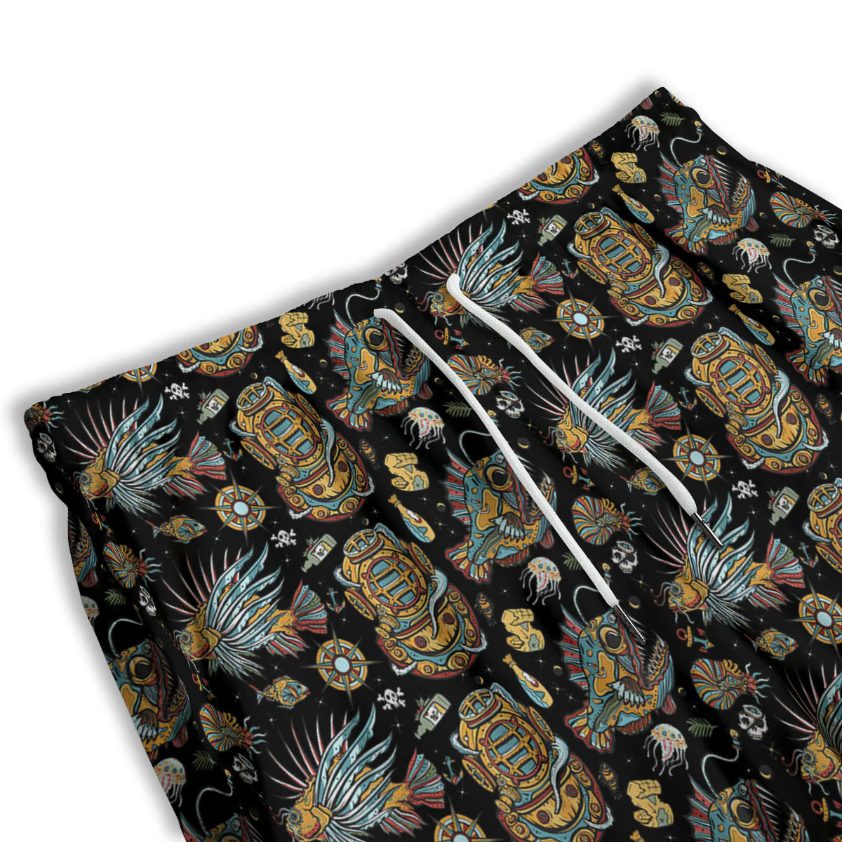 Underwater World Colorful Print Pattern Men's Athletic Shorts - Image 3