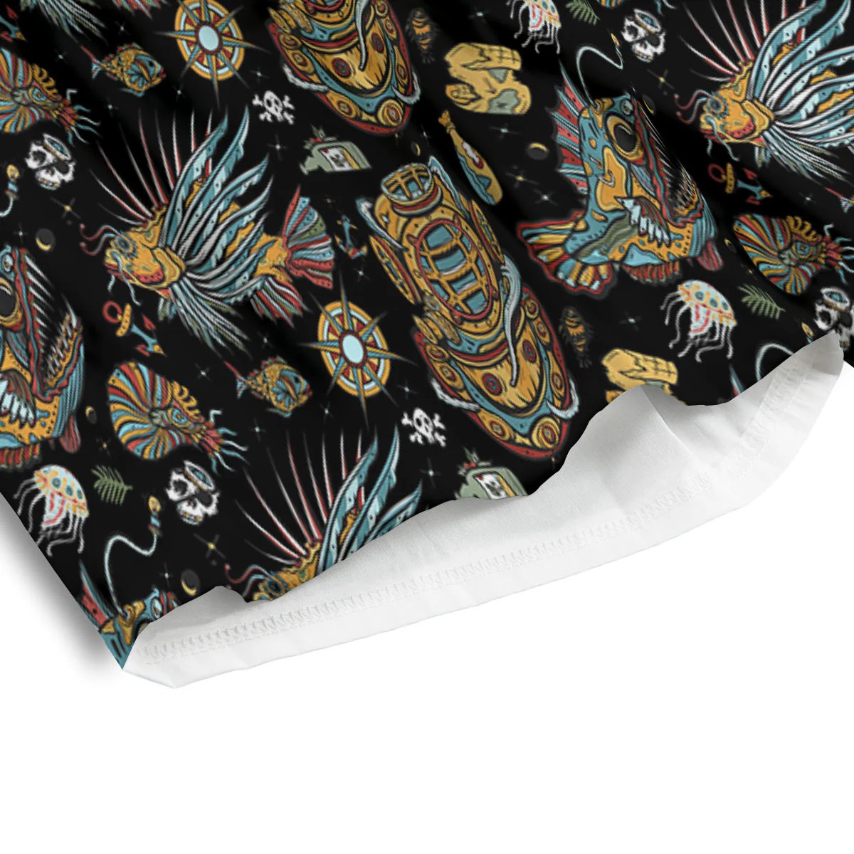 Underwater World Colorful Print Pattern Men's Athletic Shorts - Image 4