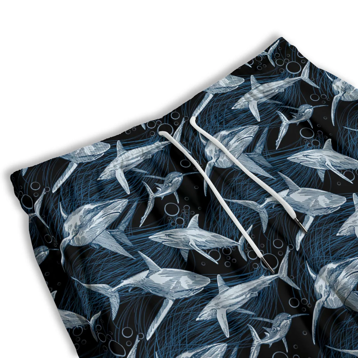Underwear Shark Print Pattern Men's Athletic Shorts - Image 3