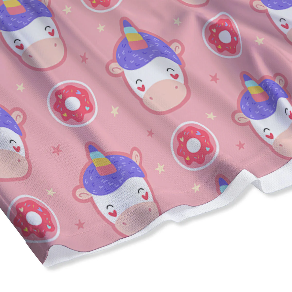 Unicorn Donut Pink Girly Print Pattern Mesh Shorts - Image 4