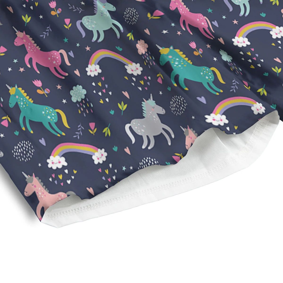 Unicorn Doodle Print Pattern Men's Athletic Shorts - Image 4