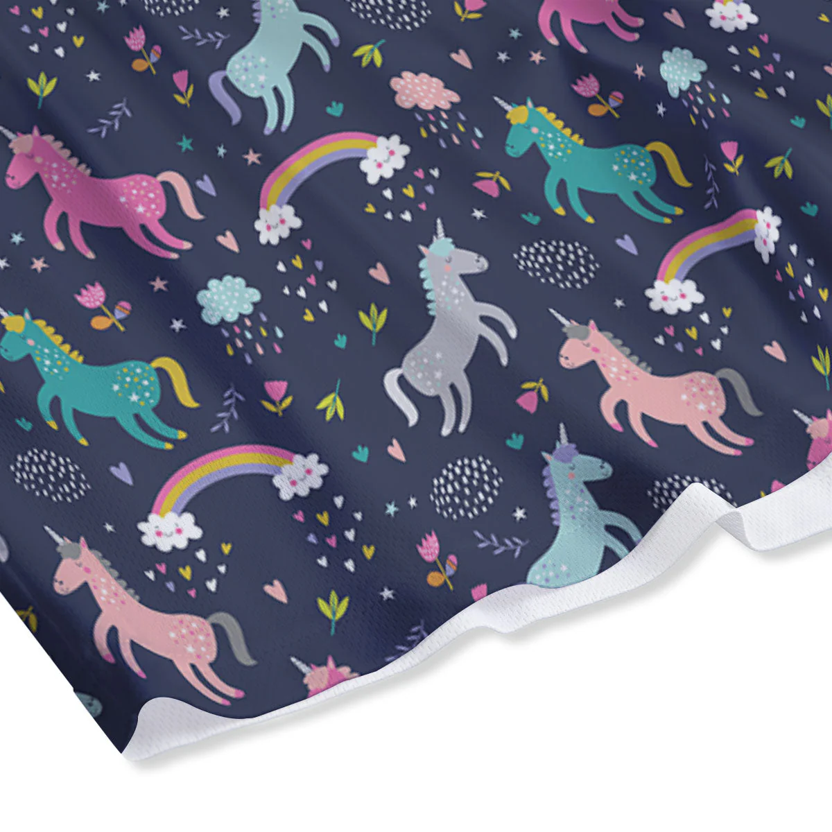 Unicorn Doodle Print Pattern Mesh Shorts - Image 4