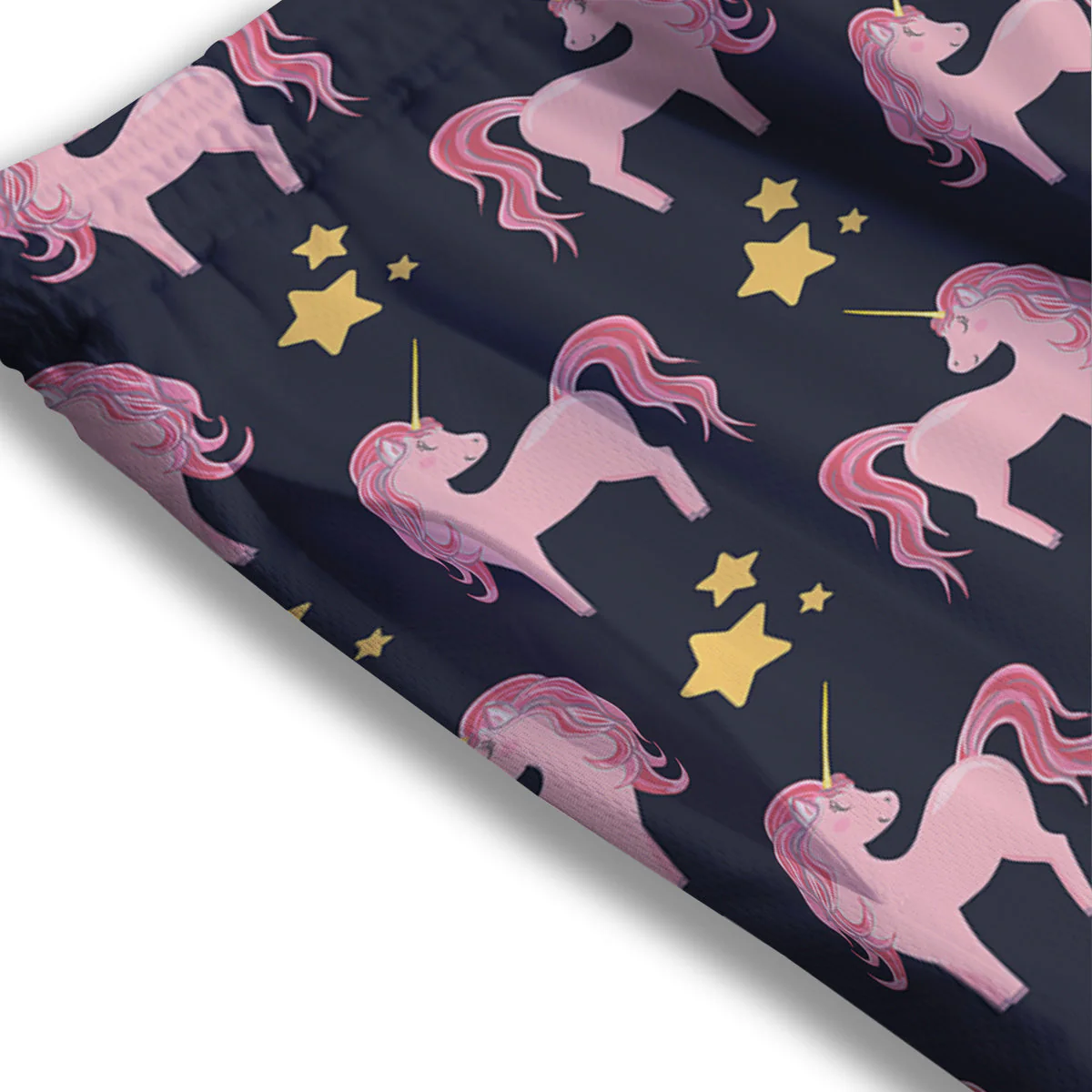 Unicorn Night Star Print Pattern Mesh Shorts - Image 3