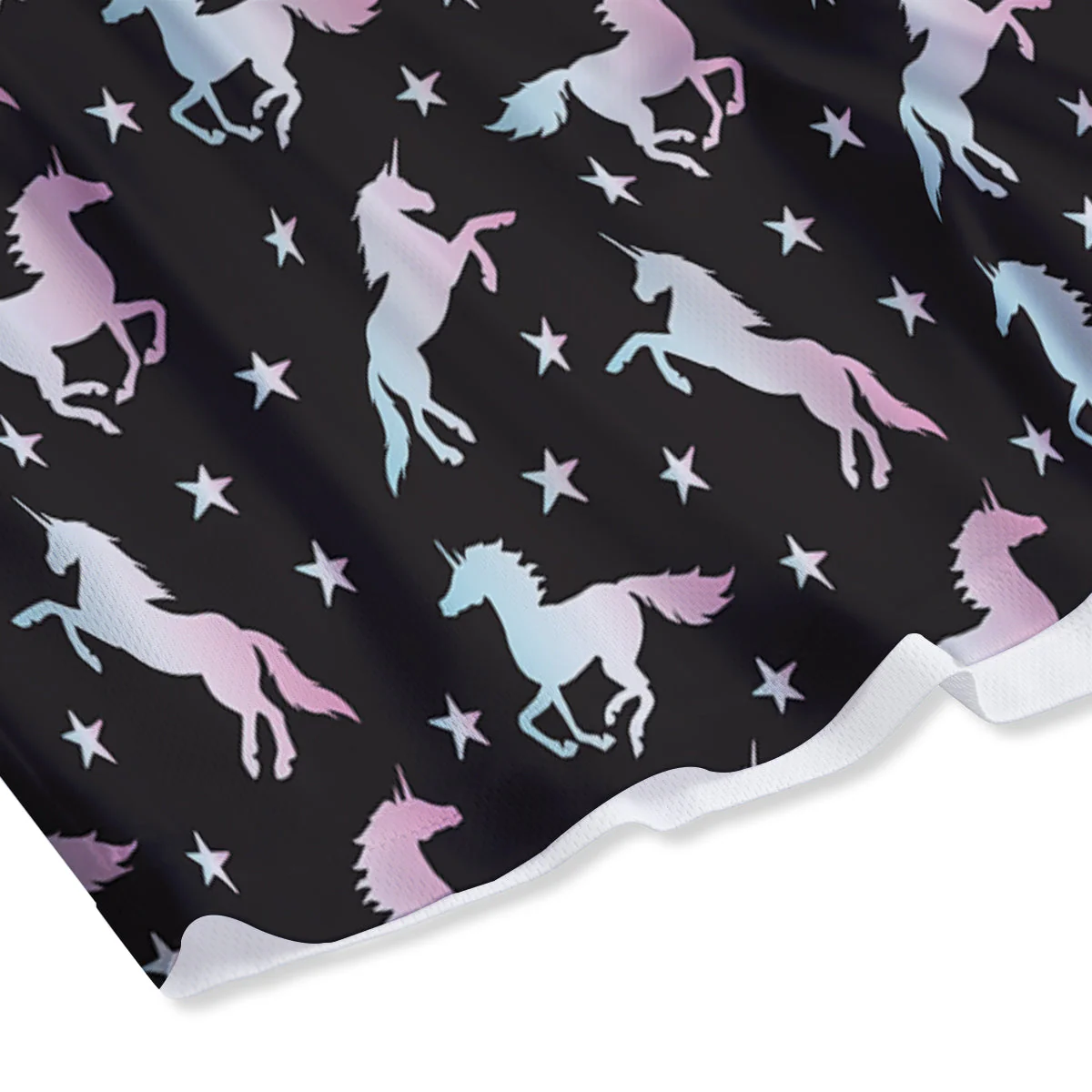 Unicorn Night Winged Print Pattern Mesh Shorts - Image 4