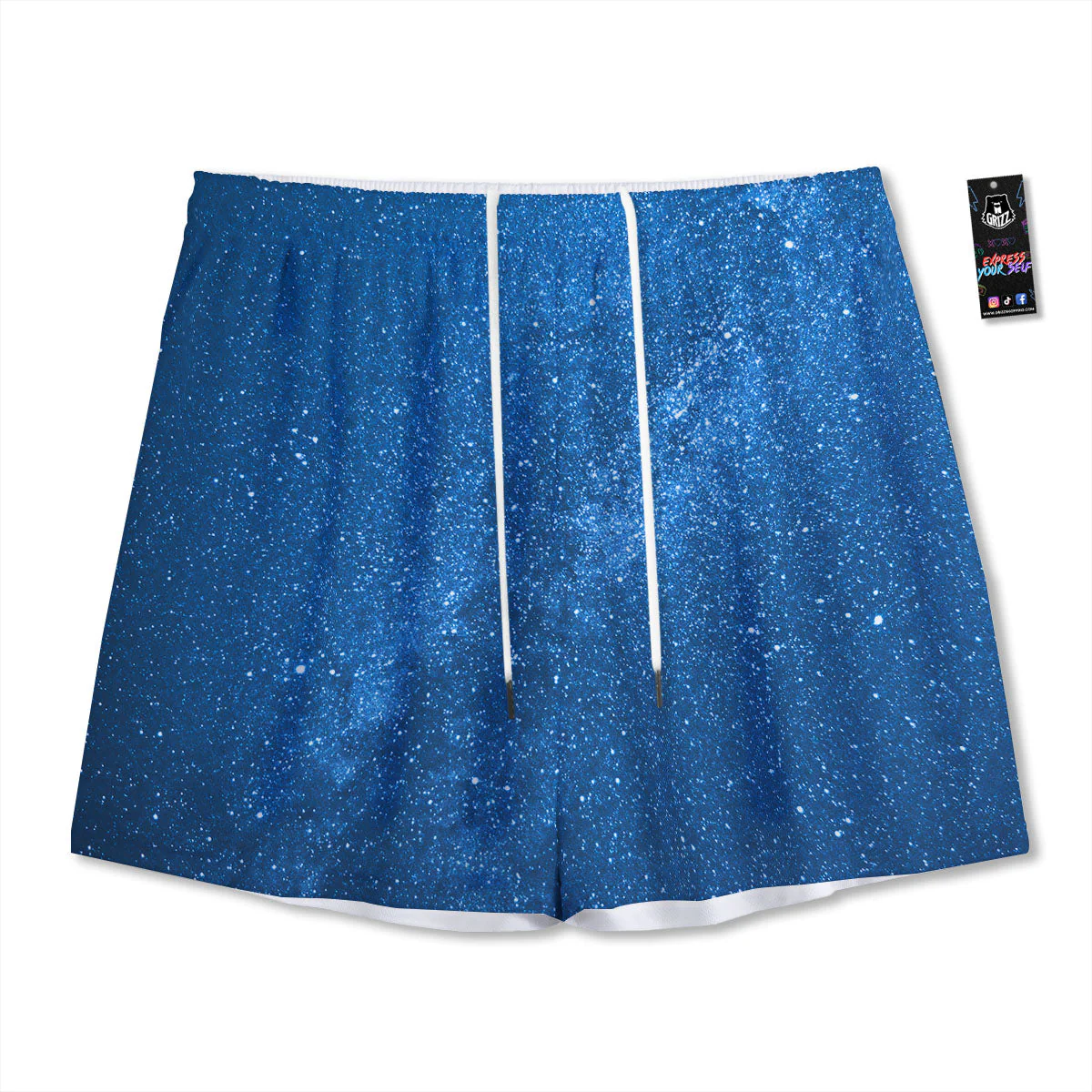 Universe Galaxy Milky Way Print Mesh Shorts