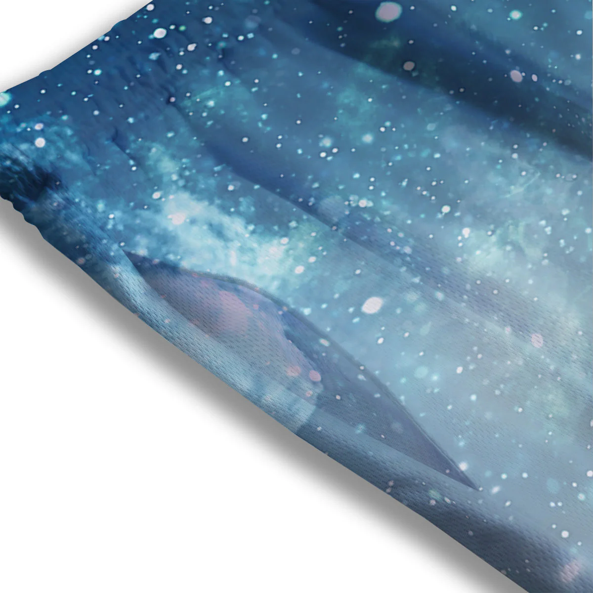 Universe Galaxy Space Blue Sky Print Mesh Shorts - Image 3