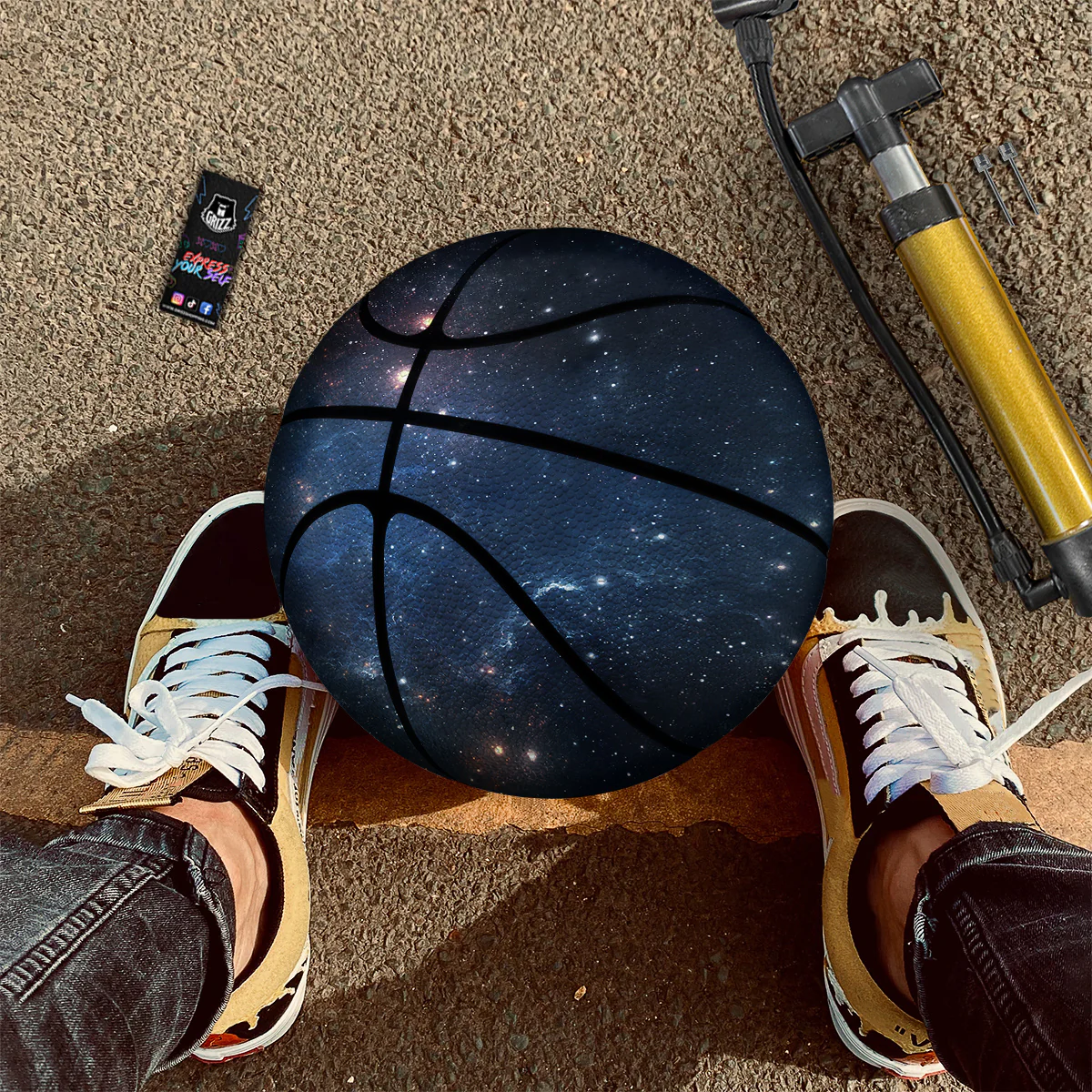 Universe Galaxy Space Dark Nebula Print Basketball - Image 2