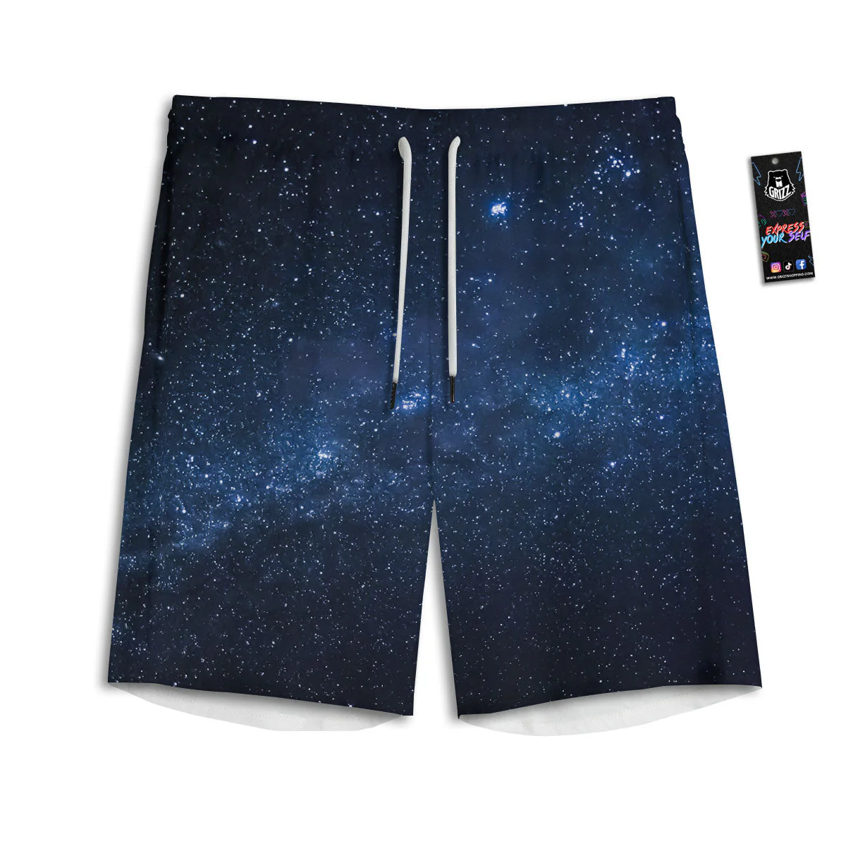 Universe Milky Way Print Men's Athletic Shorts