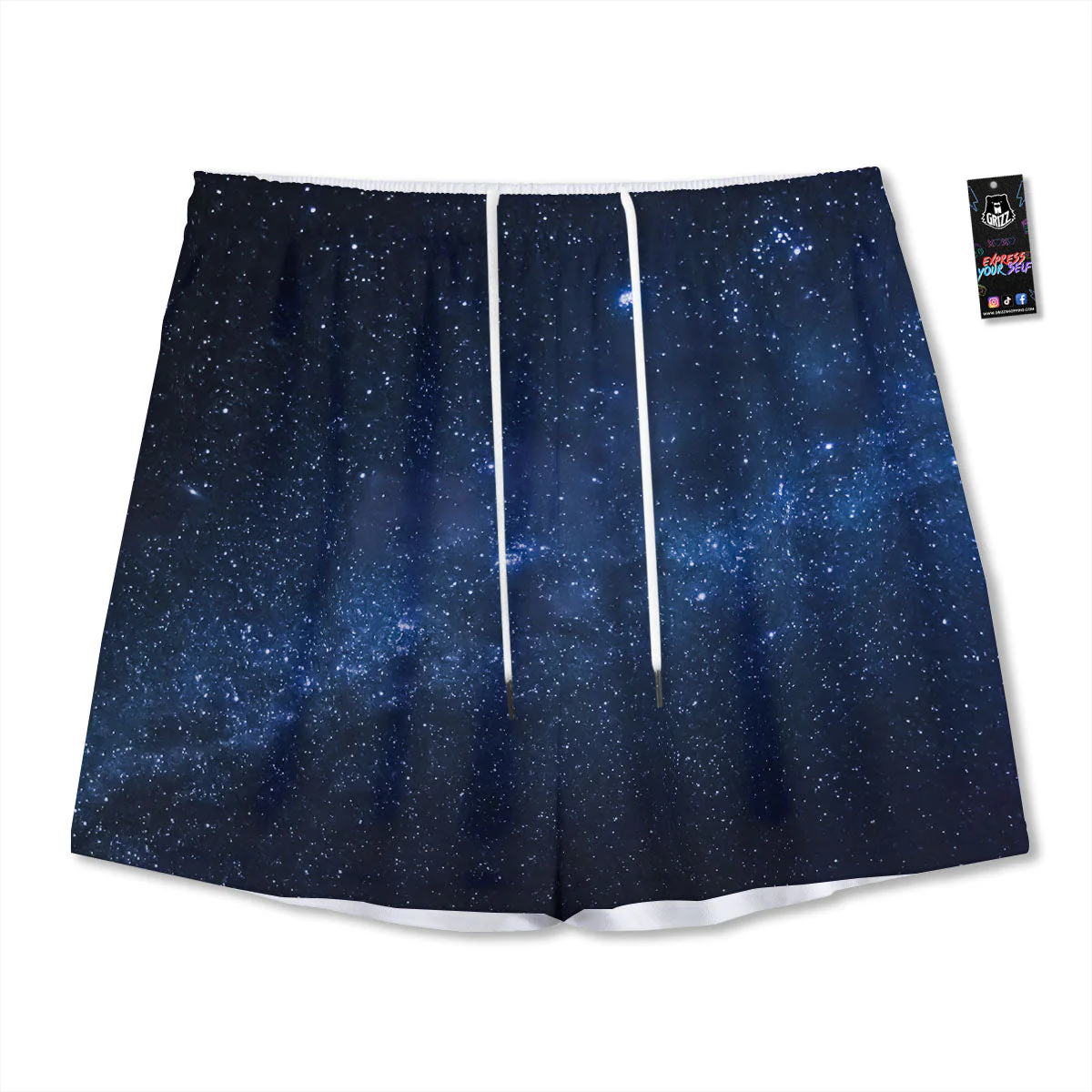 Universe Milky Way Print Mesh Shorts