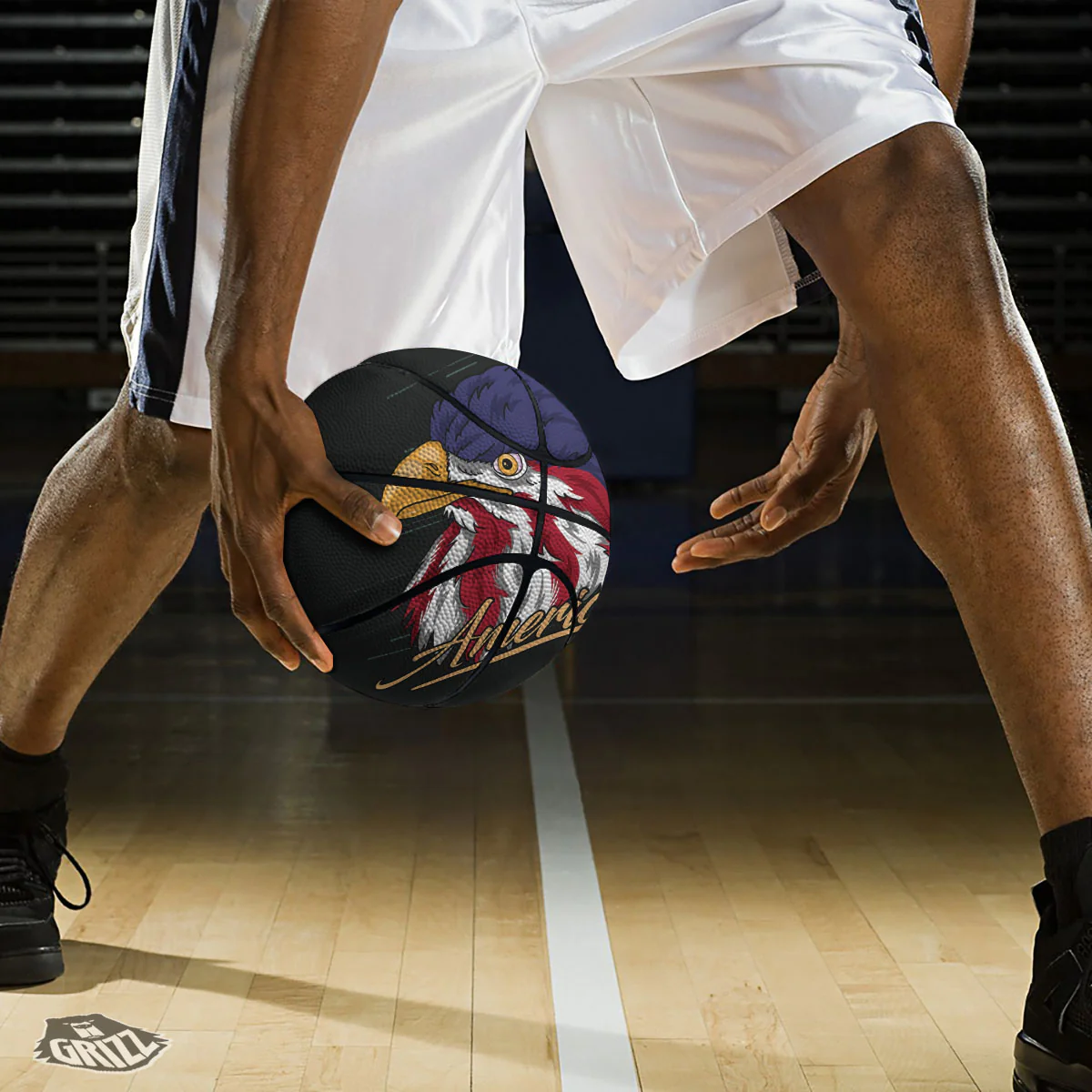 USA Eagle Patriotic Print Basketball - Image 3