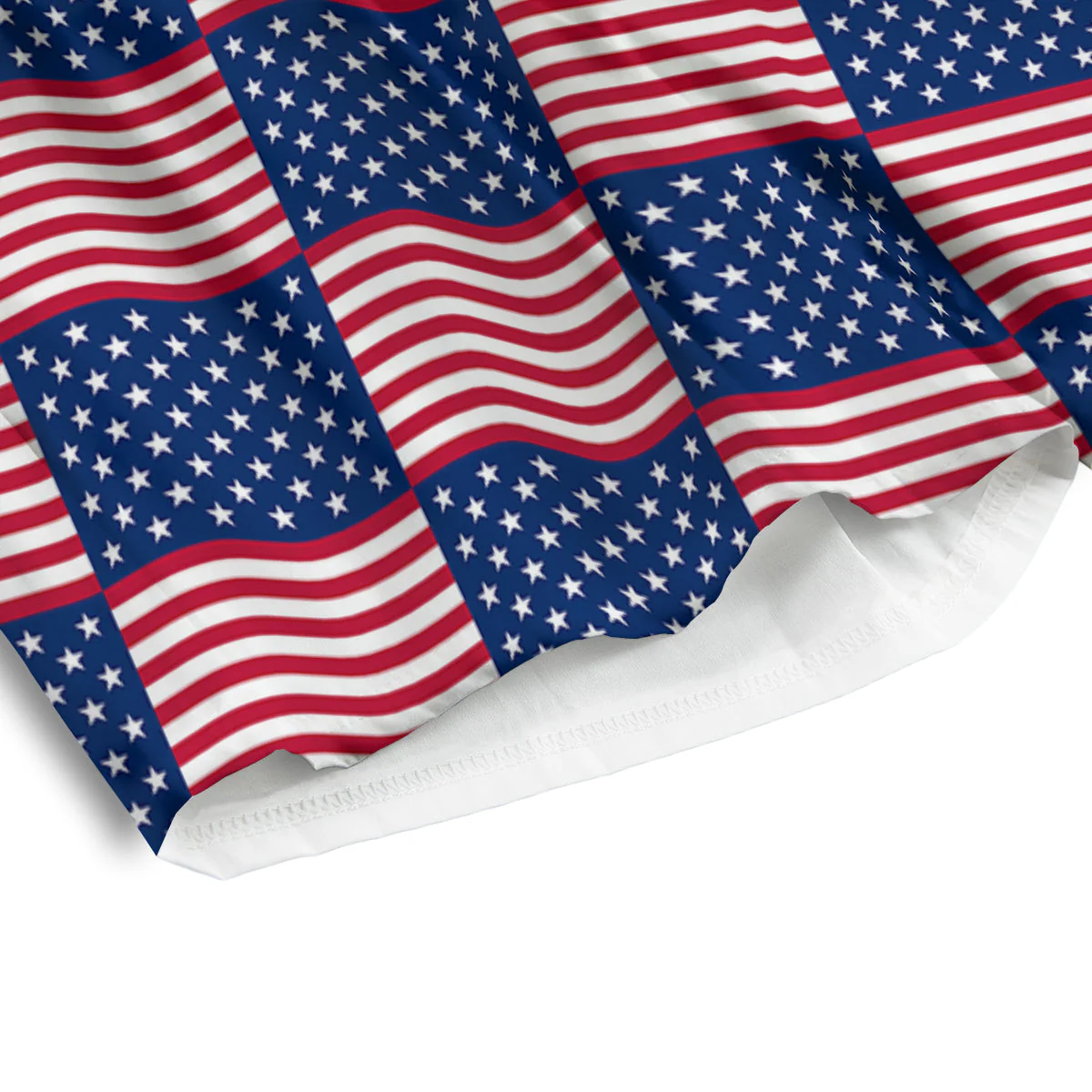 USA Flag 4th of July Print Pattern Men's Athletic Shorts - Image 4