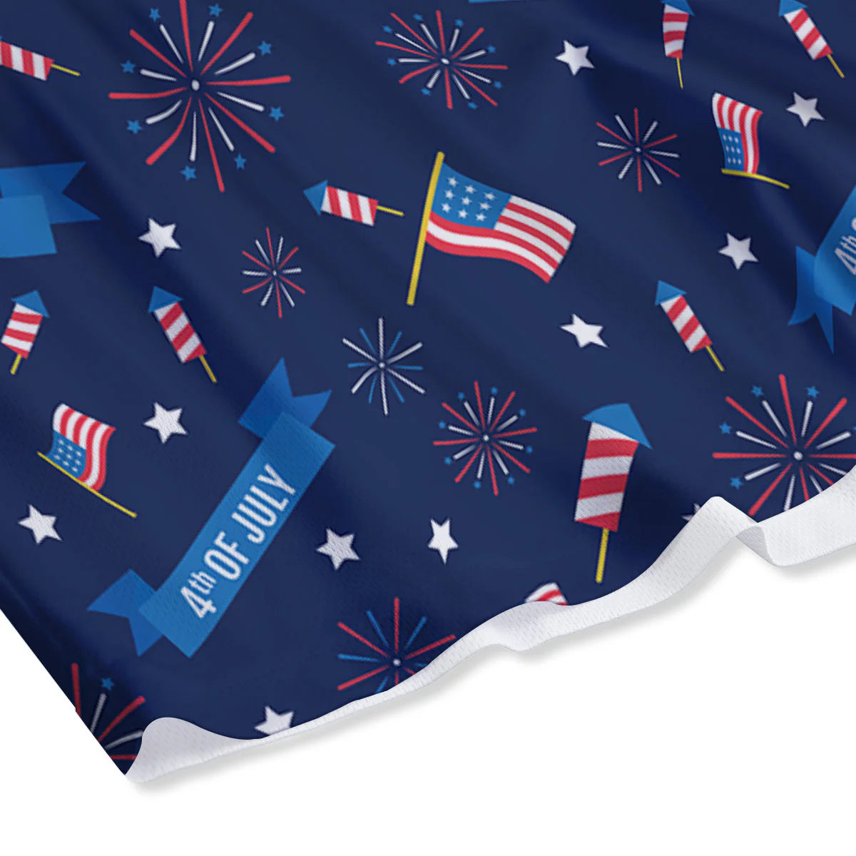 USA Star 4th of July Print Pattern Mesh Shorts - Image 4