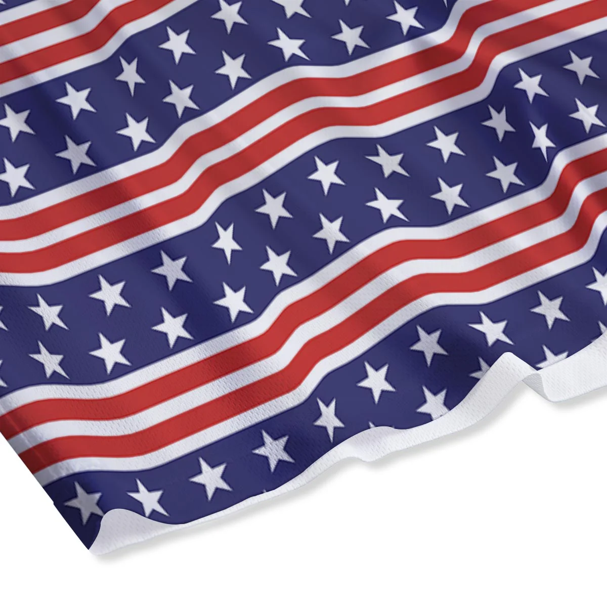 USA Star Red Striped Print Pattern Mesh Shorts - Image 4