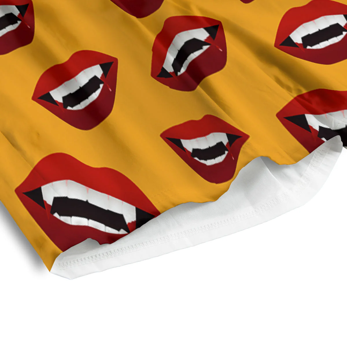 Vampire Lips Halloween Print Pattern Men's Athletic Shorts - Image 4