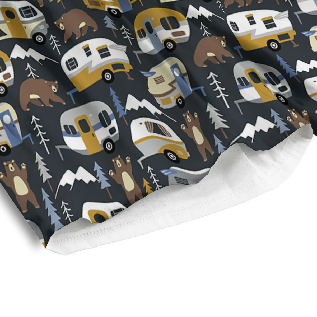 Van Camping Print Pattern Men's Athletic Shorts - Image 4