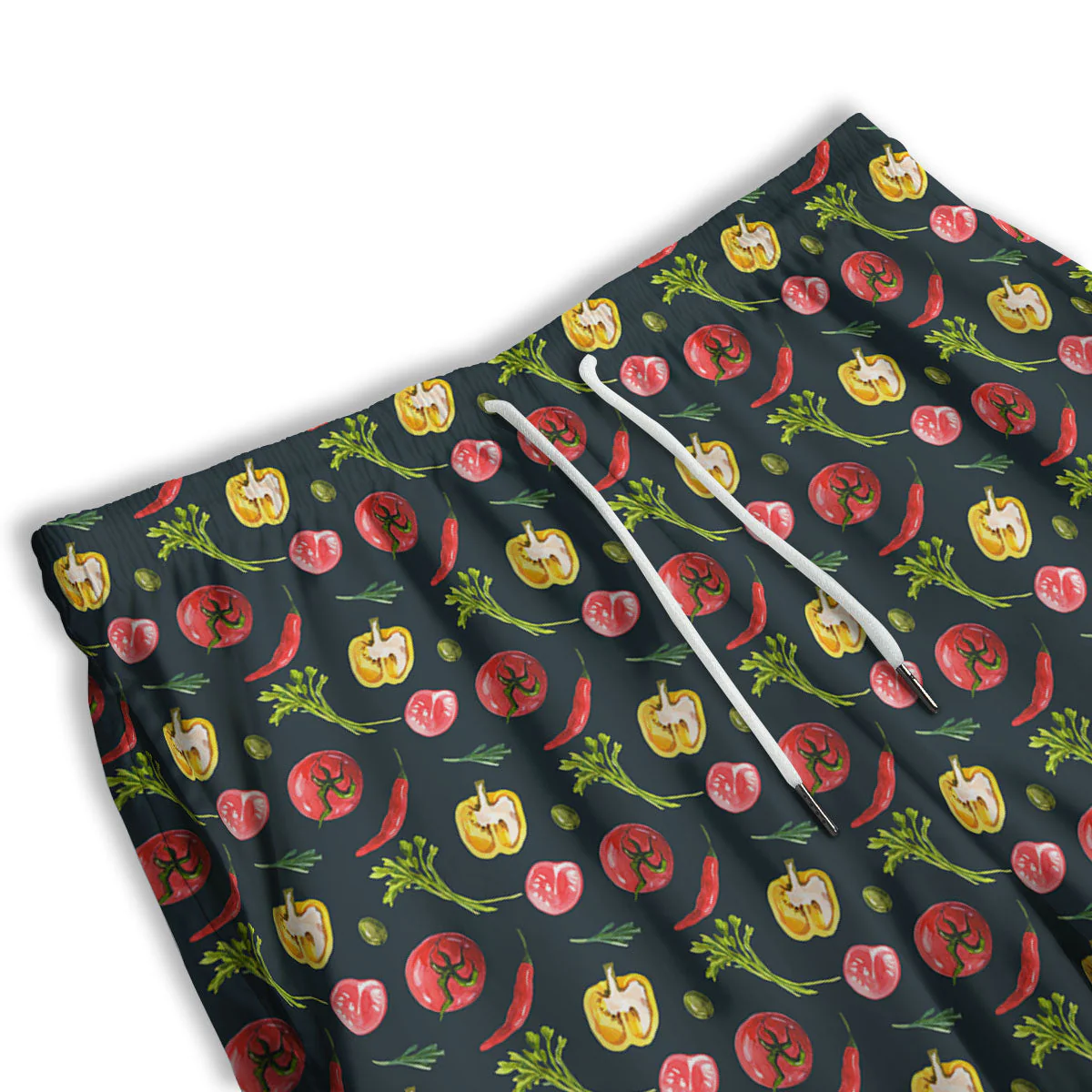 Vegetable Print Pattern Men's Athletic Shorts - Image 3