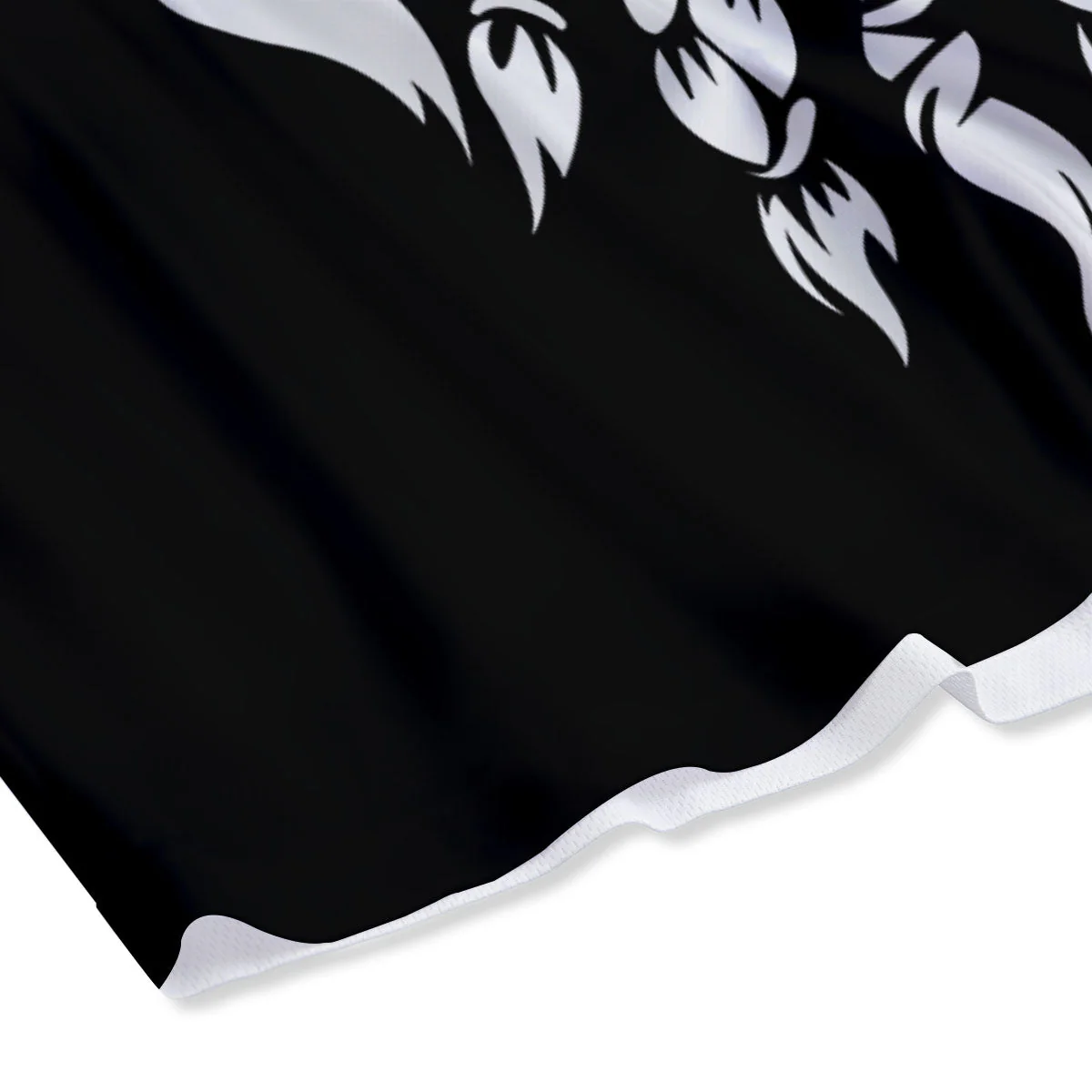 Viking God Odin White And Black Print Mesh Shorts - Image 4