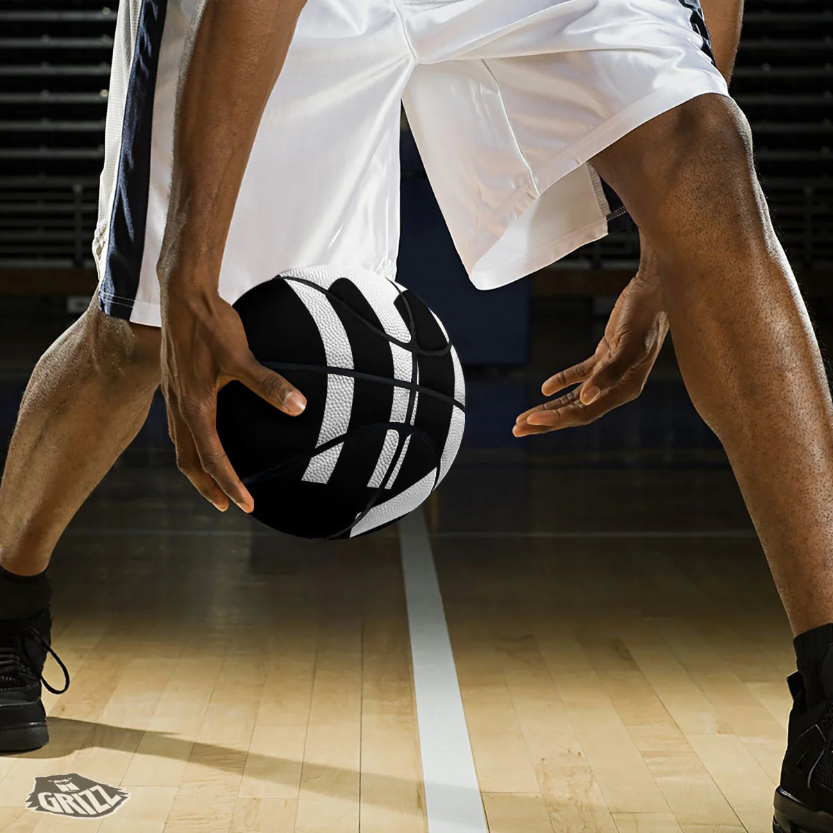 Virgo Sign White And Black Print Basketball - Image 3