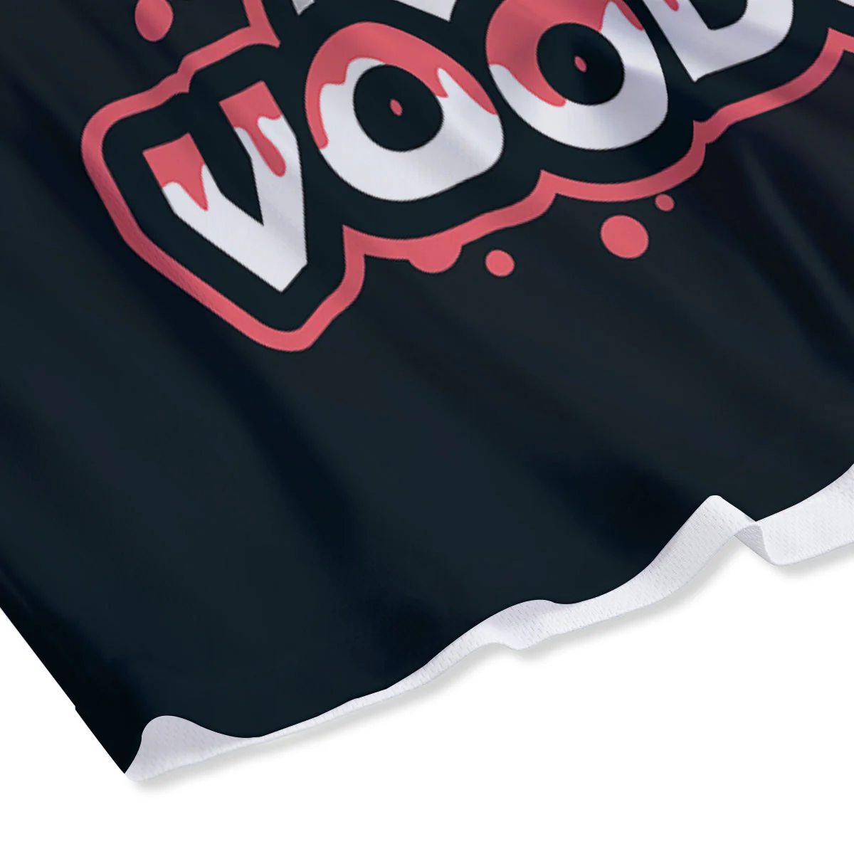 Voodoo Doll Cartoon Print Mesh Shorts - Image 4