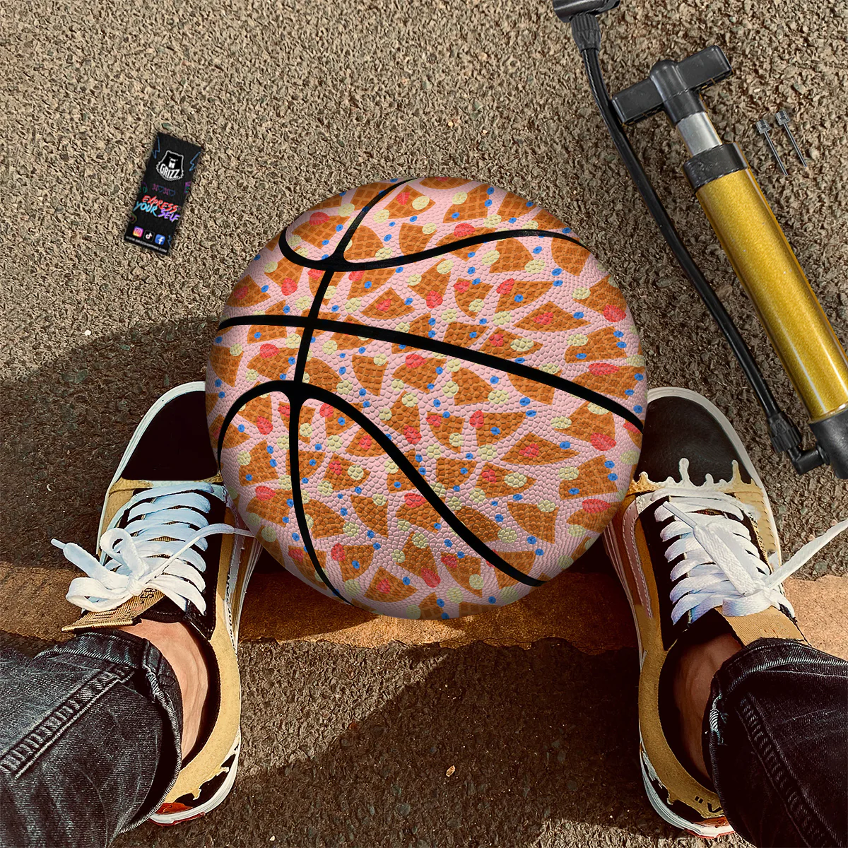 Waffle Print Cute Pattern Basketball - Image 2