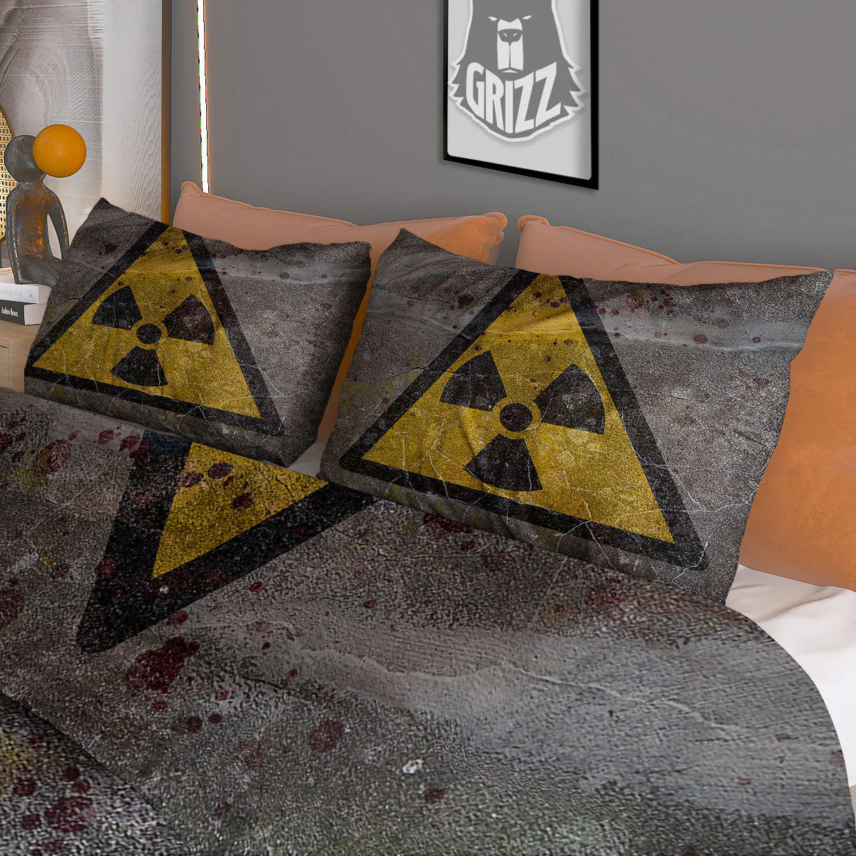 Warning Nuclear Symbol Print Duvet Cover Bedding Set - Image 3